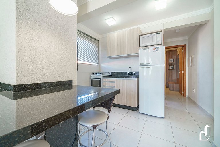 Acomodação para 4 | Apto 1 quarto | Canto Grande | 70m praia