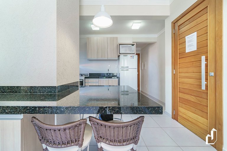 Acomodação para 4 | Apto 1 quarto | Canto Grande | 70m praia