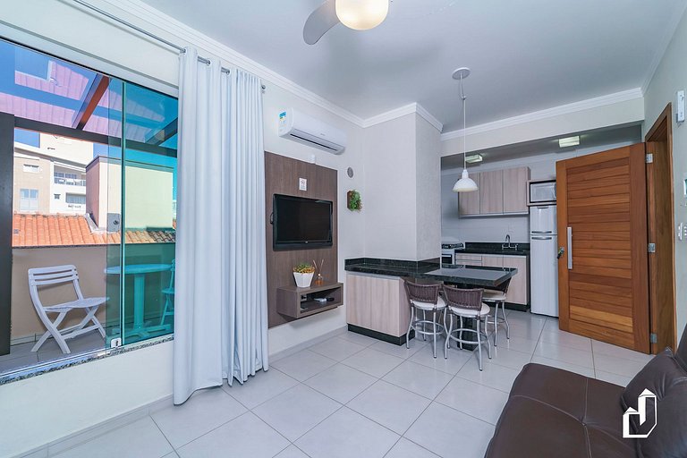 Acomodação para 4 | Apto 1 quarto | Canto Grande | 70m praia