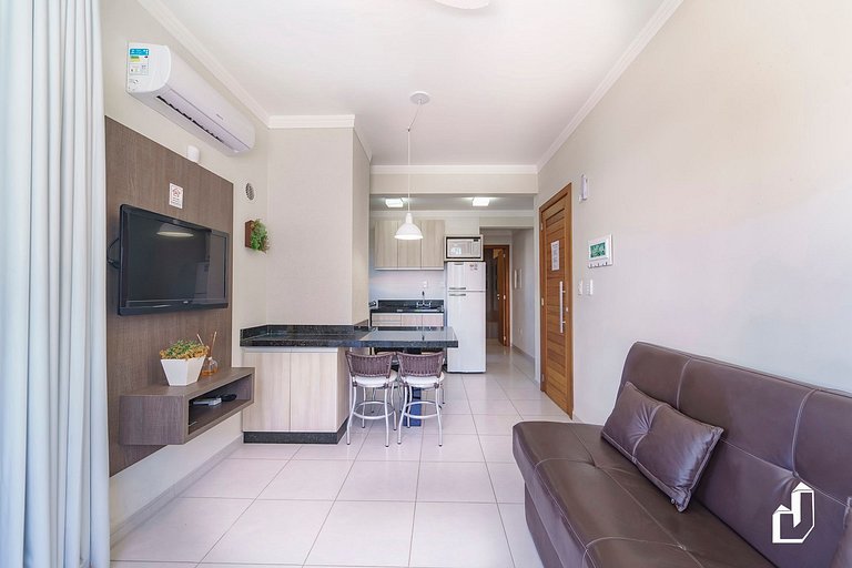 Acomodação para 4 | Apto 1 quarto | Canto Grande | 70m praia