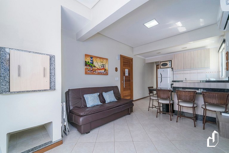 Acomodação para 4 | Apto 1 quarto | Canto Grande | 70m praia