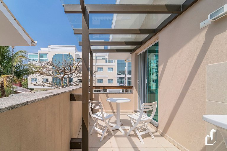 Apartamento completo com 01 quarto, quadra do mar