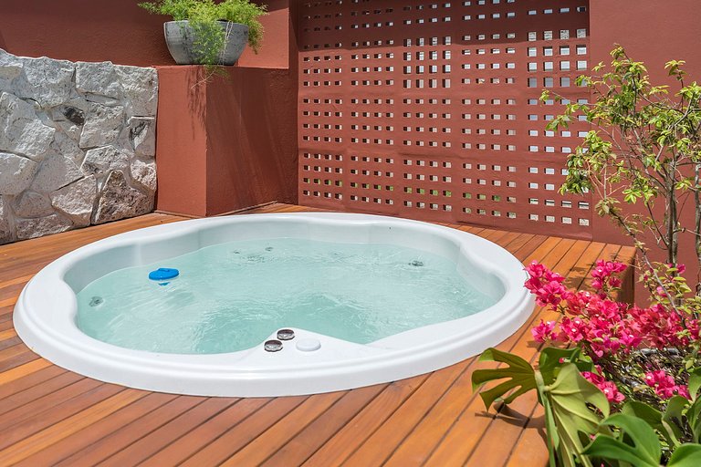 02 dormitórios de casal com jacuzzi aquecida