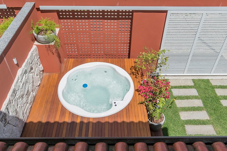 02 dormitórios de casal com jacuzzi aquecida