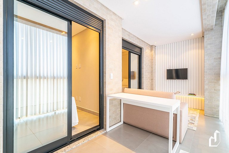 Apartamento aconchegante para 5 pessoas com vista para o mar