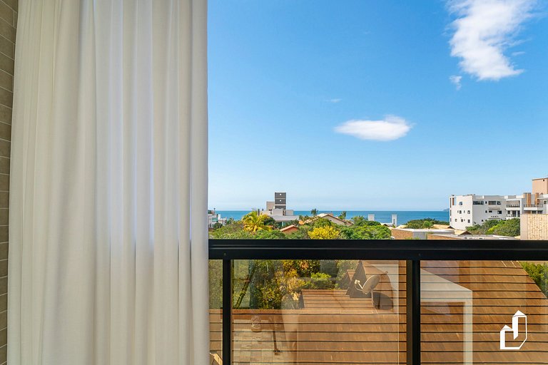 Apartamento aconchegante para 5 pessoas com vista para o mar