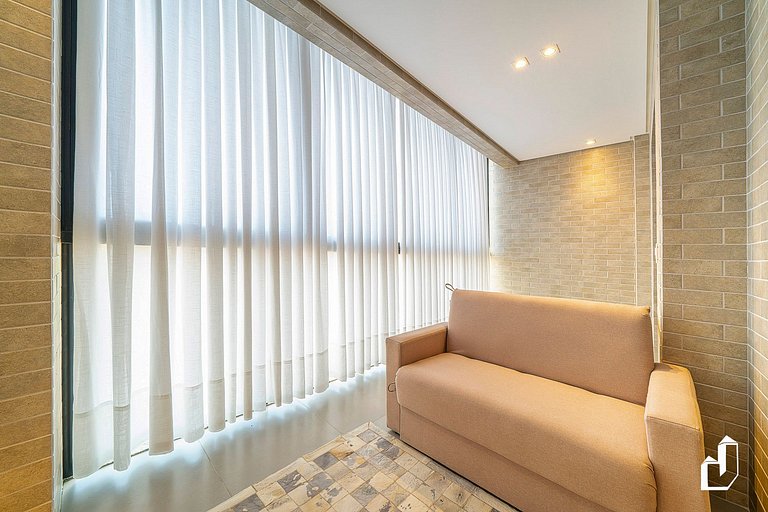 Apartamento aconchegante para 5 pessoas com vista para o mar
