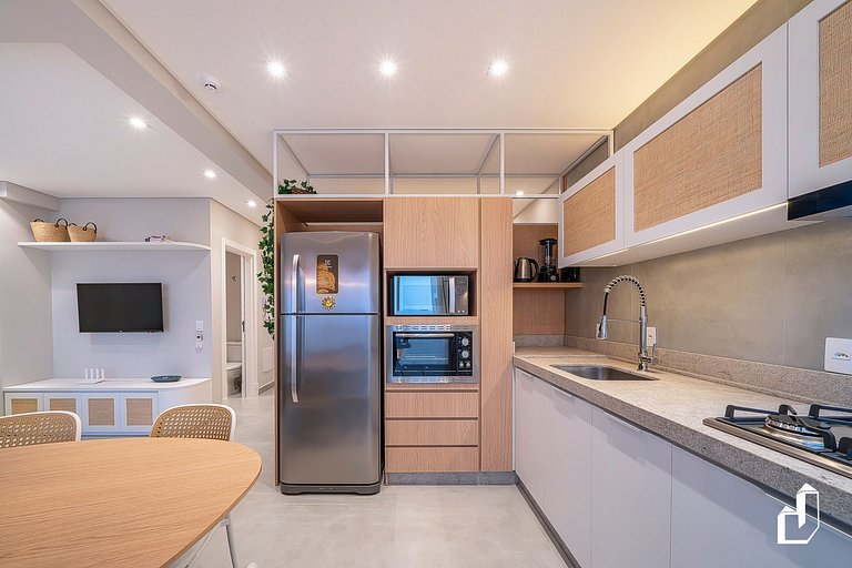 Apartamento aconchegante para 5 pessoas com vista para o mar