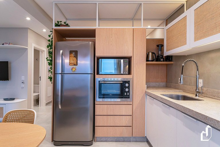 Apartamento aconchegante para 5 pessoas com vista para o mar