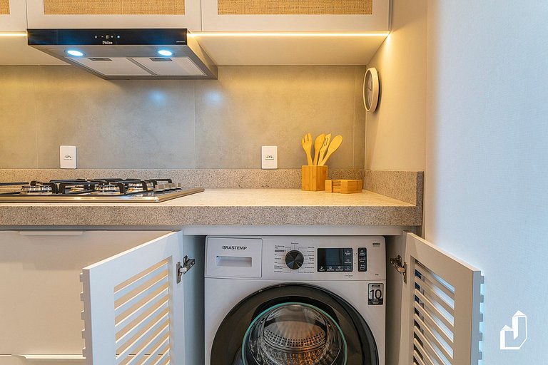 Apartamento aconchegante para 5 pessoas com vista para o mar