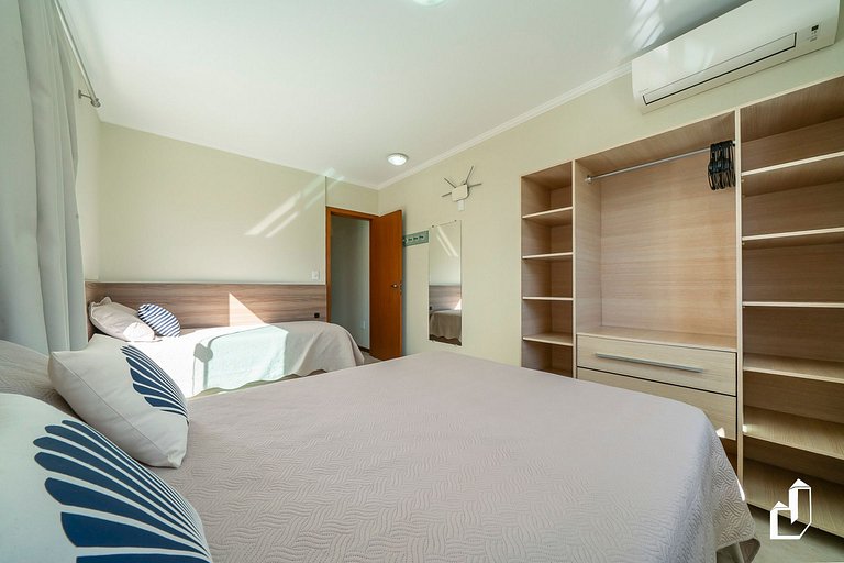 Acomodação para 4 | Apto 1 quarto | Canto Grande | 70m praia