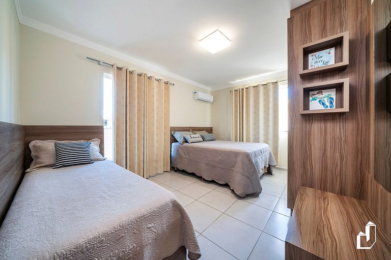 Acomodação para 4 | Apto 1 quarto | Canto Grande | 70m praia