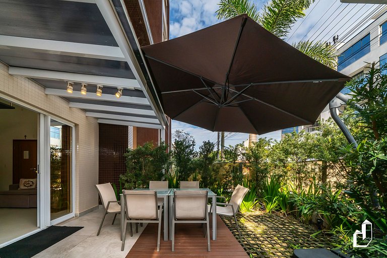 Lindo apartamento garden para 06 pessoas em Mariscal