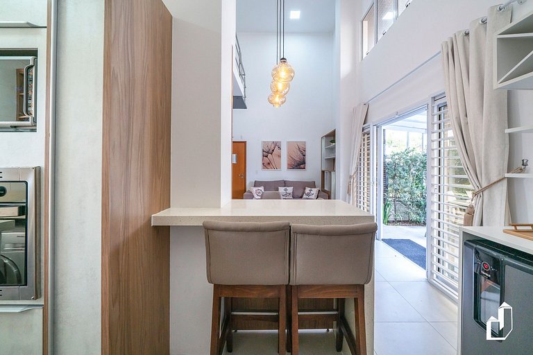 Lindo apartamento garden para 06 pessoas em Mariscal