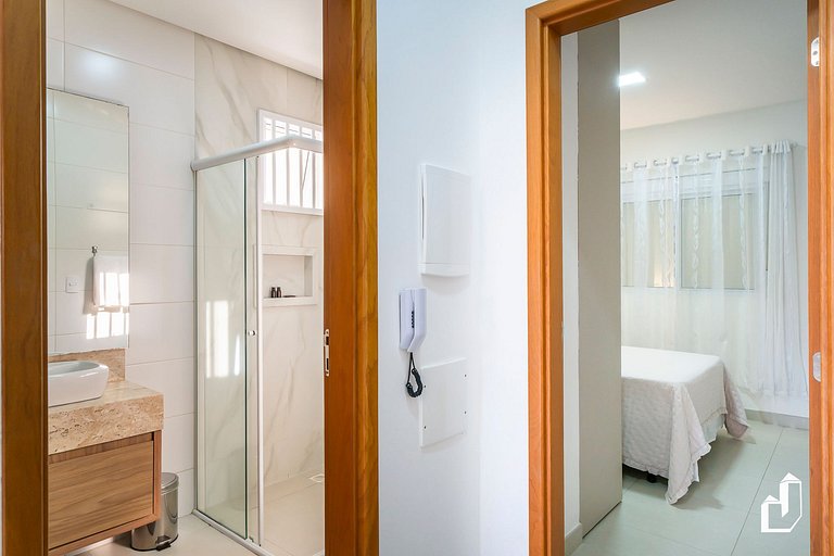 Lindo apartamento garden para 06 pessoas em Mariscal