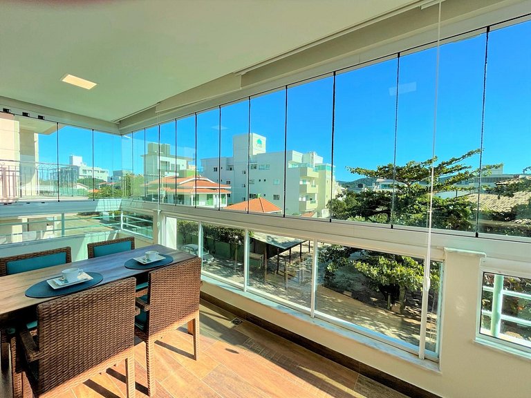 Acomodação para 9 | Cobertura 3 Quartos | Vista Mar