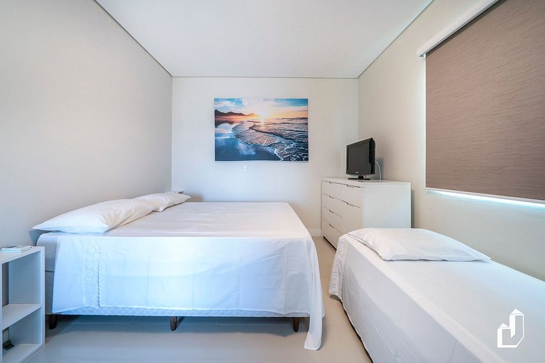 Acomodação para 9 | Cobertura 3 Quartos | Vista Mar