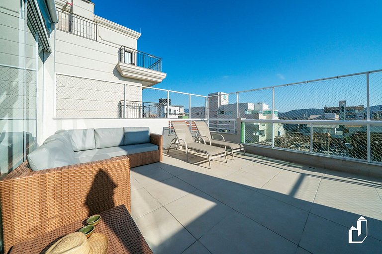 Acomodação para 9 | Cobertura 3 Quartos | Vista Mar