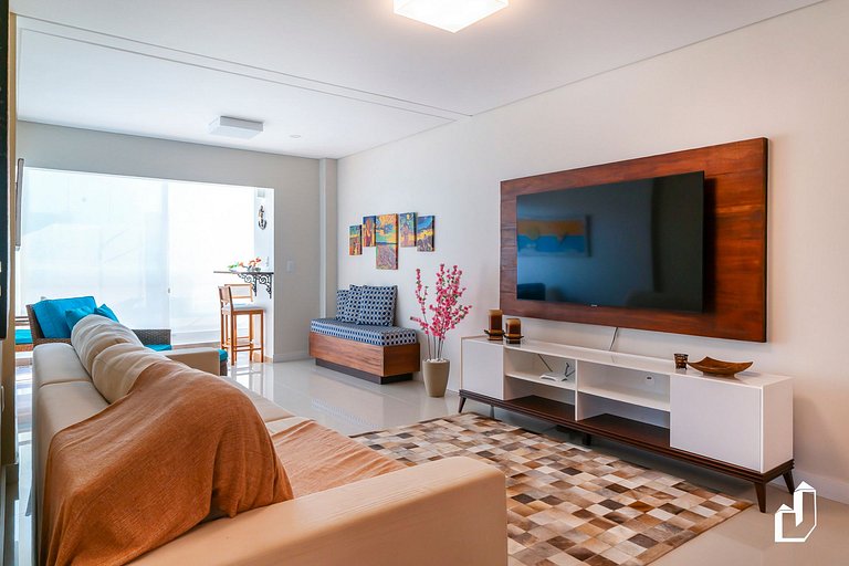 Acomodação para 9 | Cobertura 3 Quartos | Vista Mar