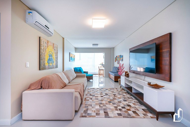 Acomodação para 9 | Cobertura 3 Quartos | Vista Mar