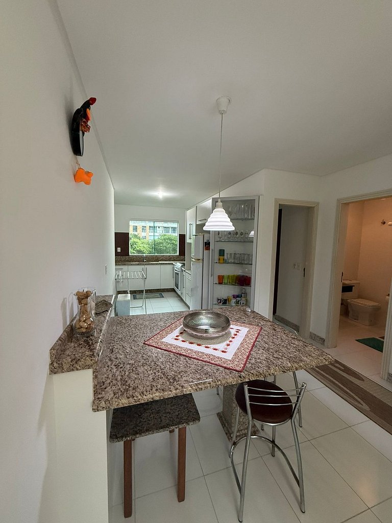 Apartamento 02 quartos a 150m da praia em Canto Grande